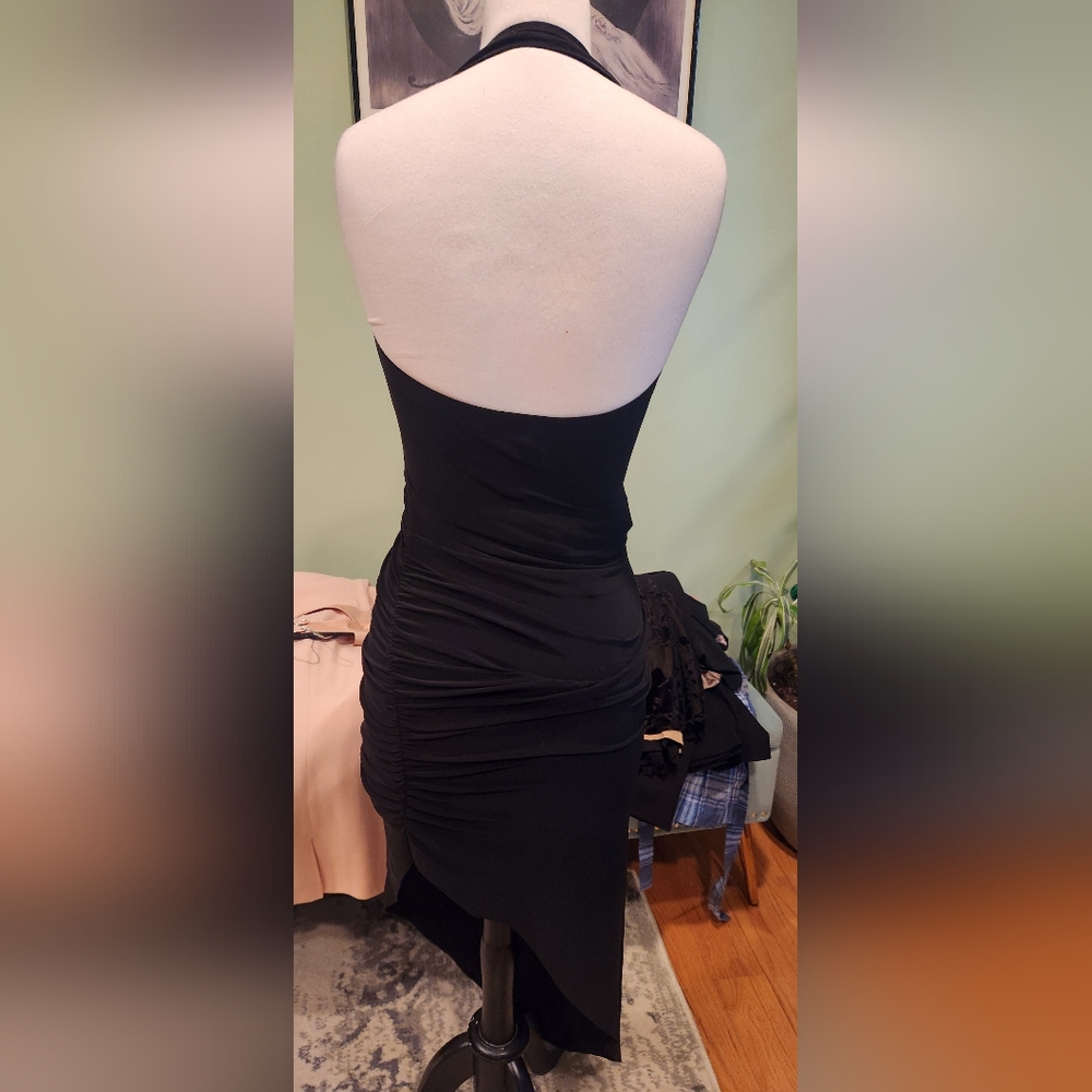 Norma Kamali Halter Black Dress - Picture 4 of 5